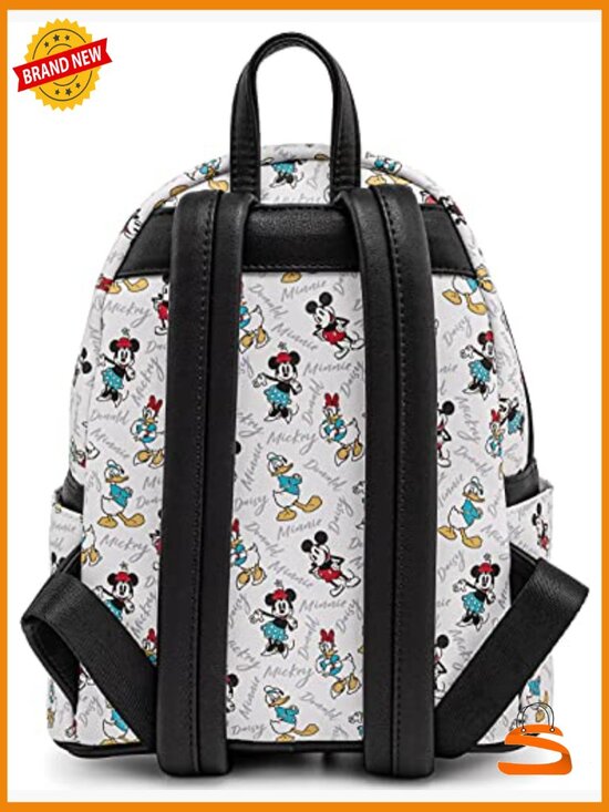 Disney Mickey Mouse Minnie Donald Daisy Print Backpack Handbag Faux Leather main image 2